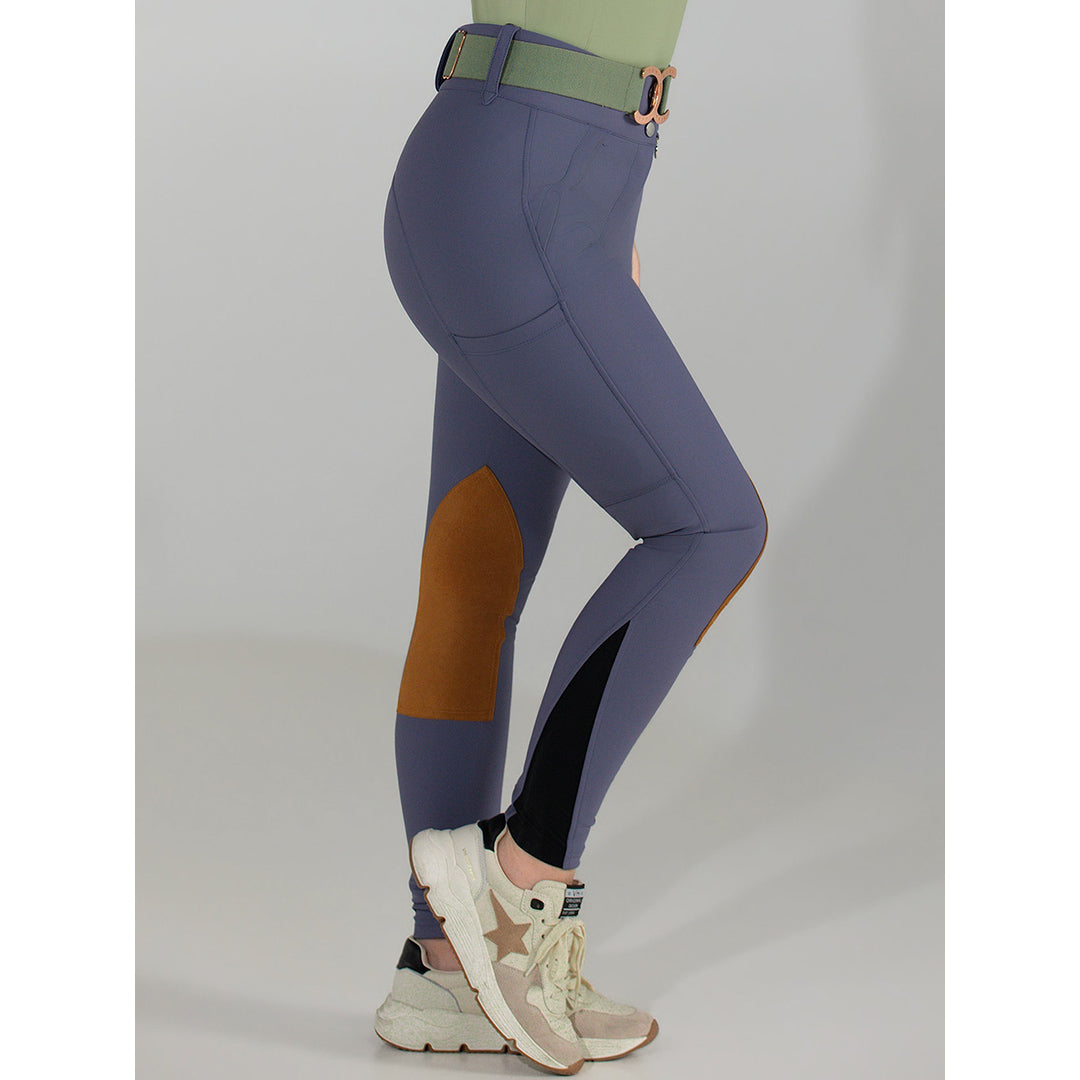 Sport Suede Knee Patch Breeches-Purple Dusk