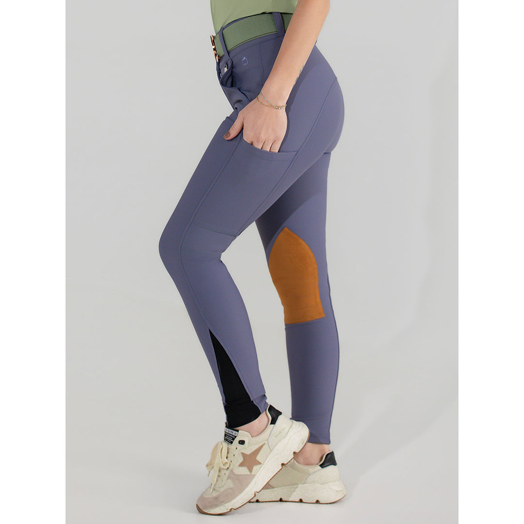 Sport Suede Knee Patch Breeches-Purple Dusk