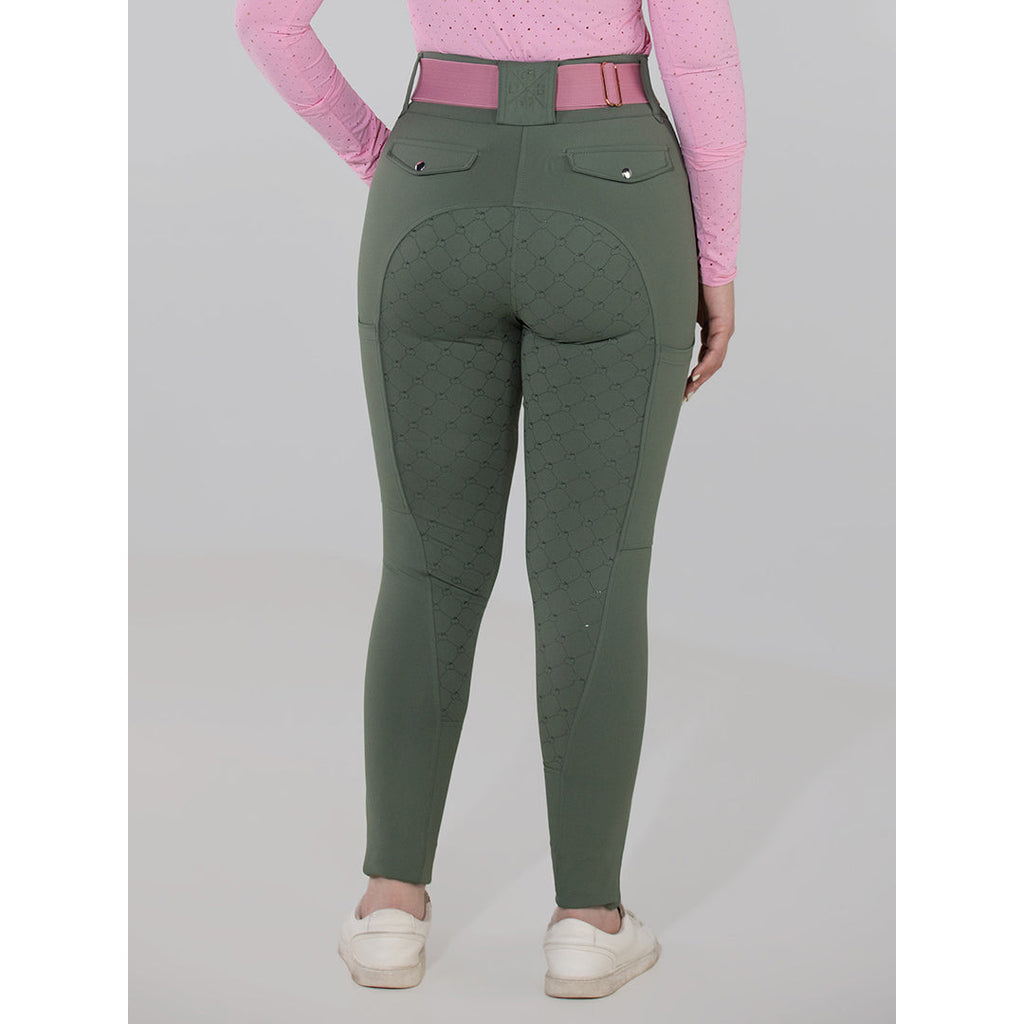 Hybrid Silicone Full Seat Breeches - Rosemary