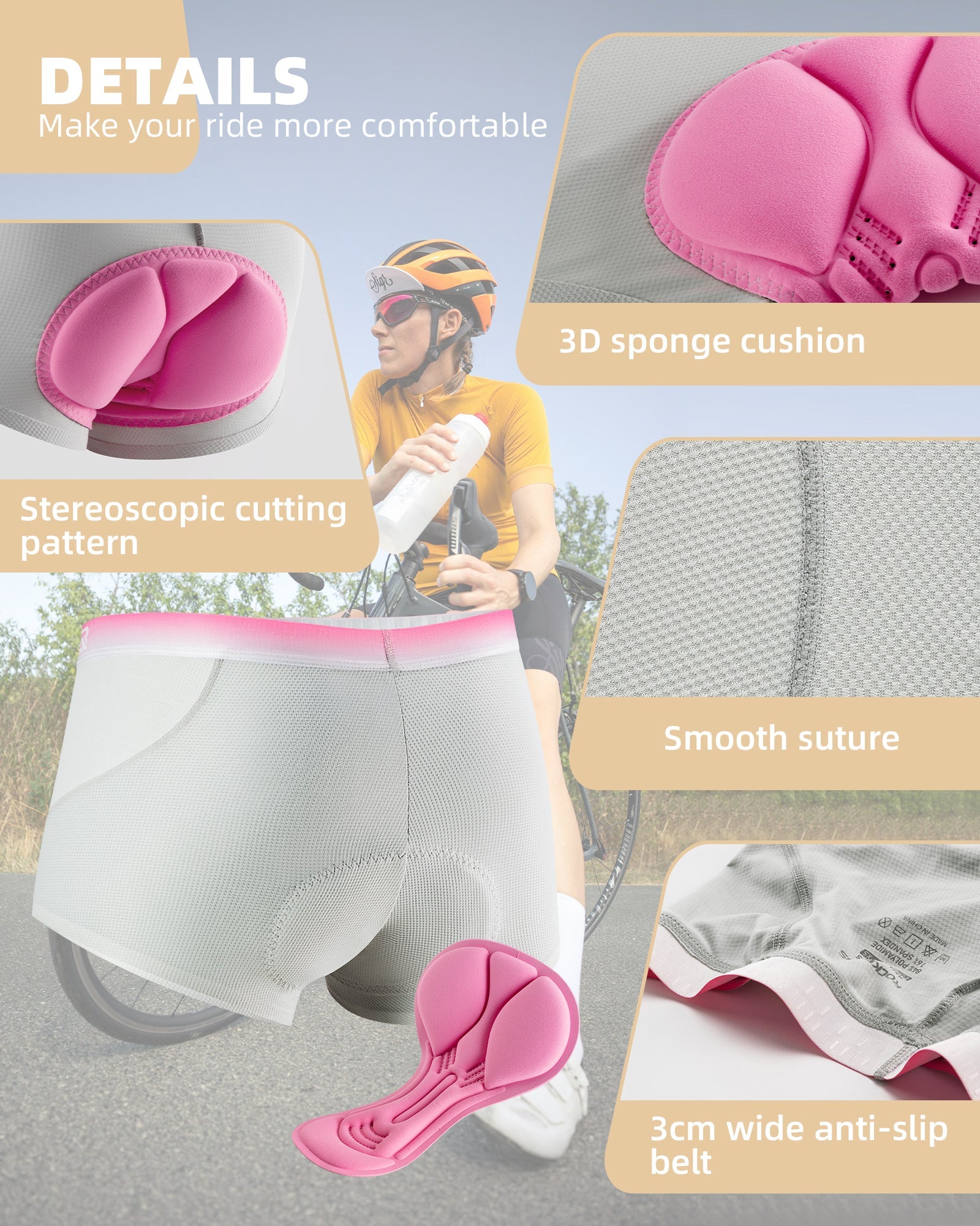 Women’s Cycling Underwear 4D Padded Shorts