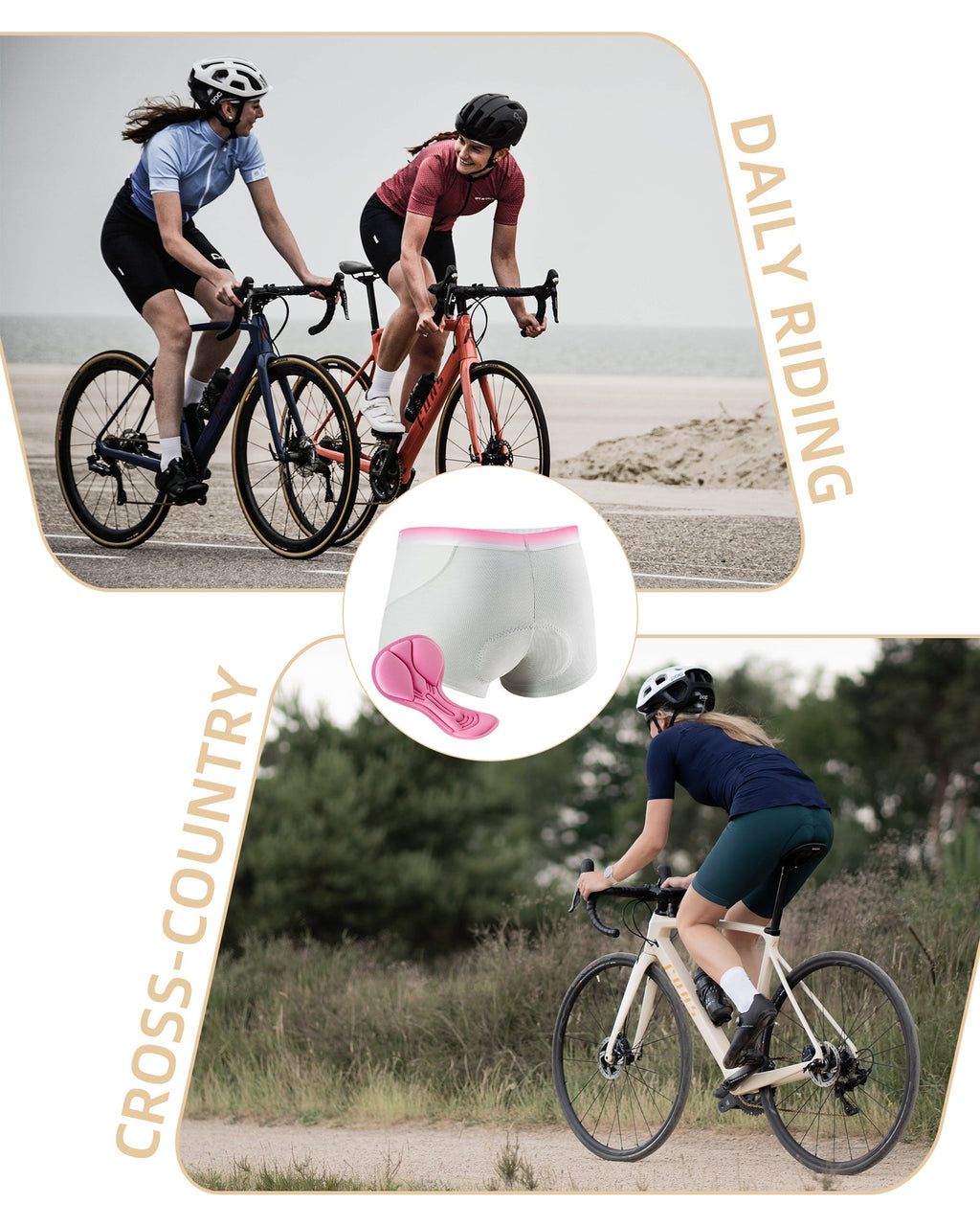 Women’s Cycling Underwear 4D Padded Shorts