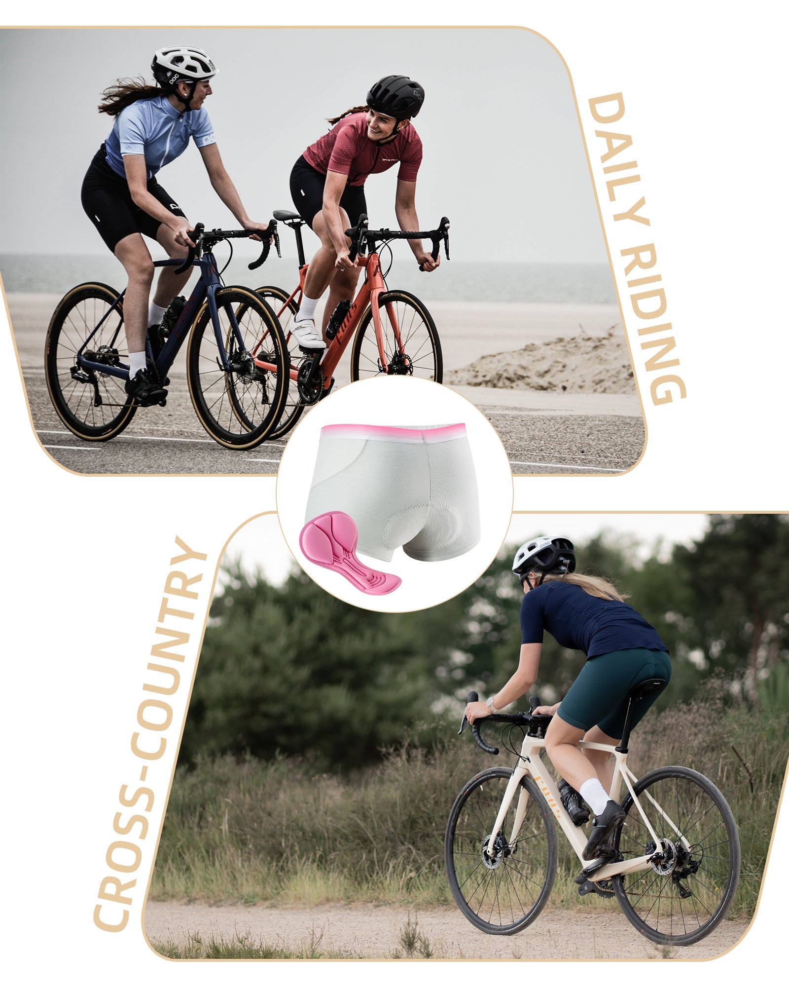 Women’s Cycling Underwear 4D Padded Shorts