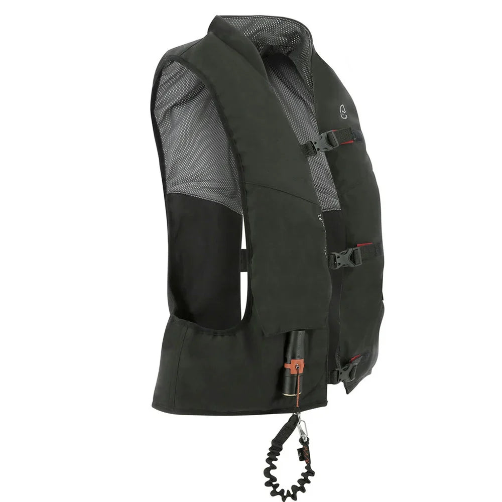 Black equestrian airbag vest