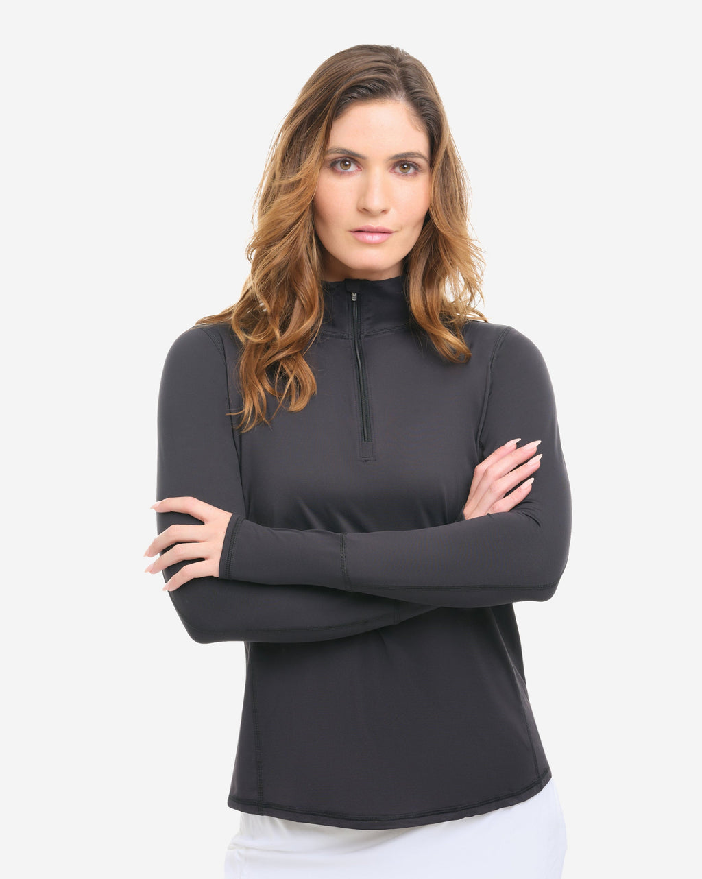 Mock Zip Top Relaxed