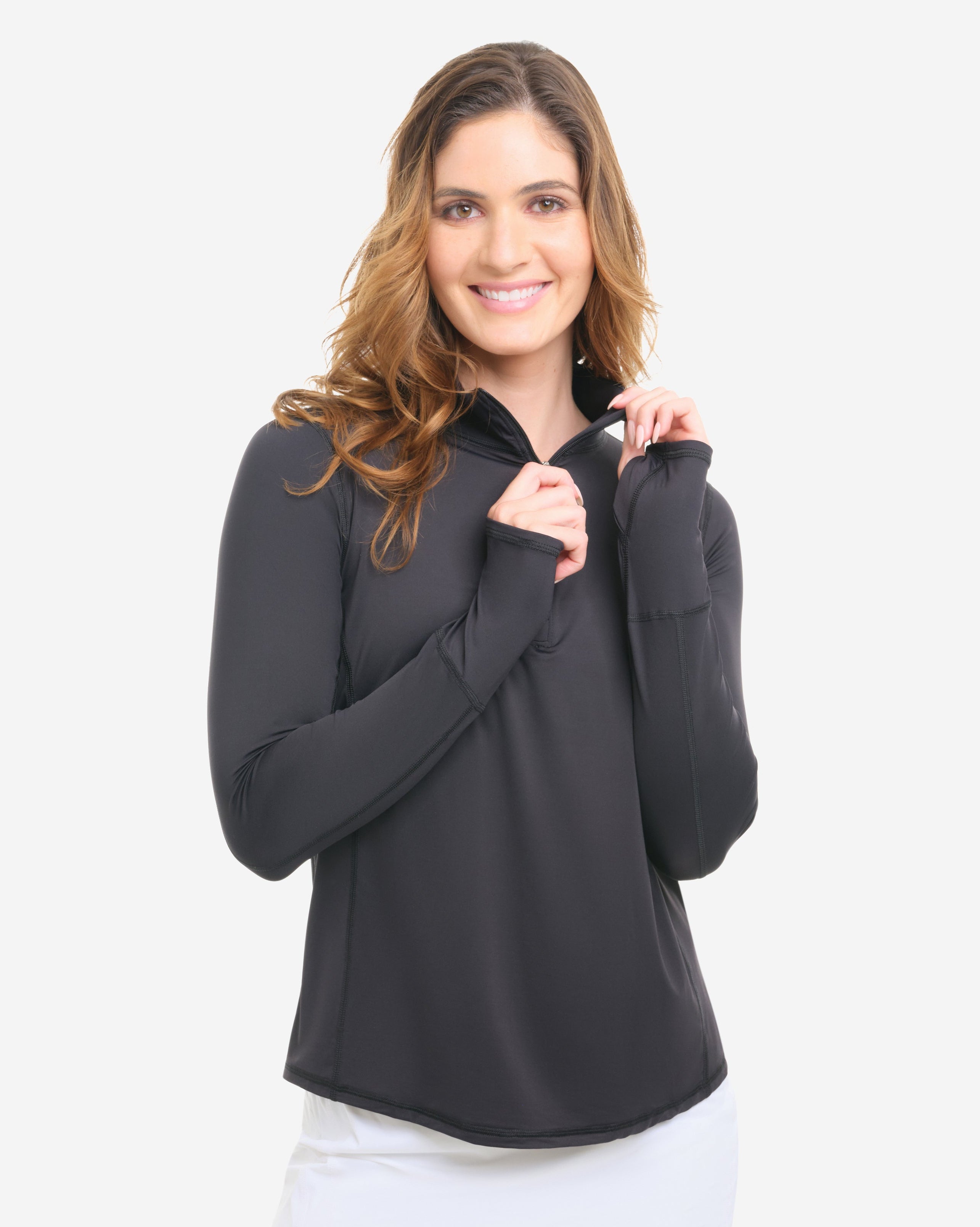 Mock Zip Top Relaxed