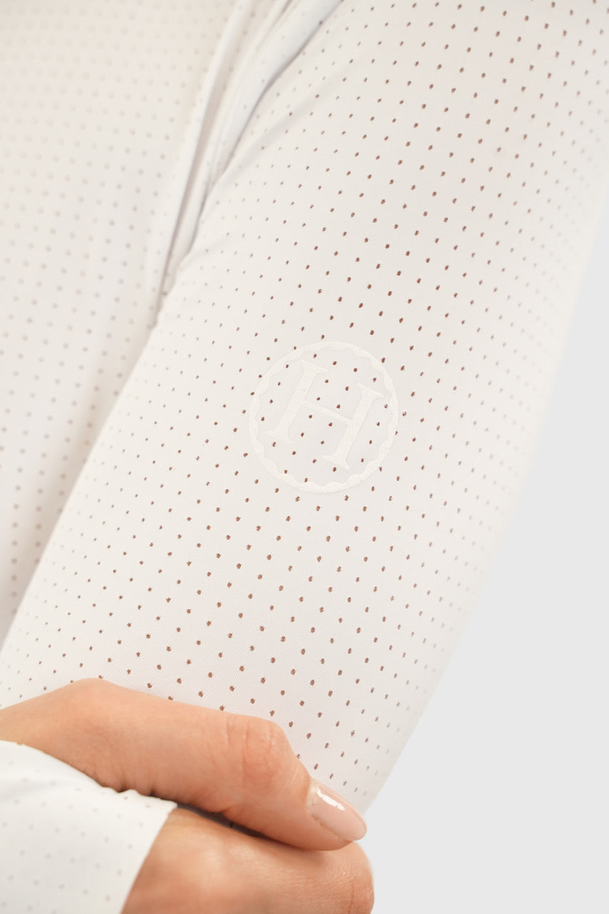 Bluvea Perforated Long Sleeve Crew Neck