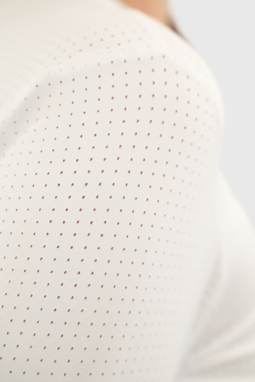 Bluvea Perforated Long Sleeve Crew Neck