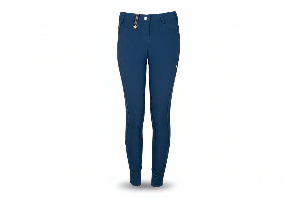 Knee Patch Peacock Blue Breeches