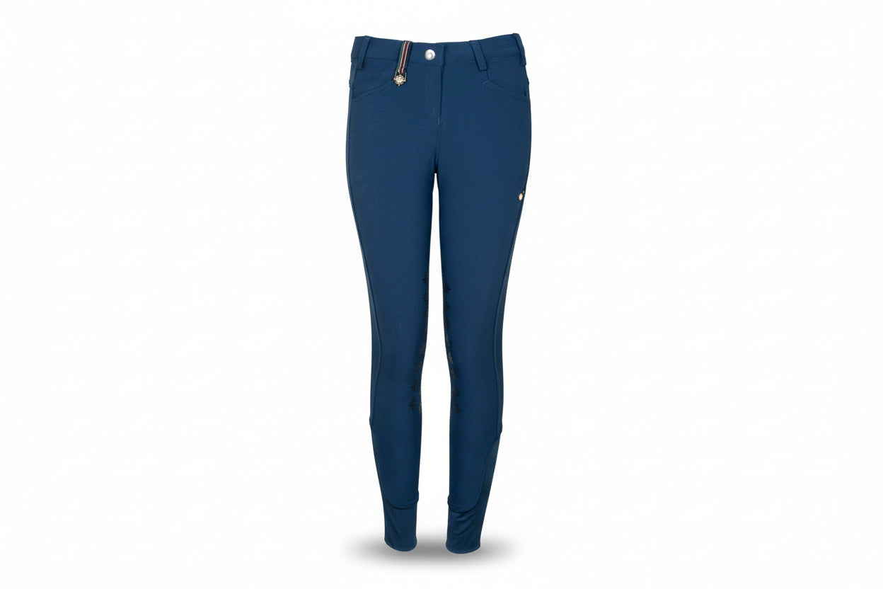 Knee Patch Peacock Blue Breeches