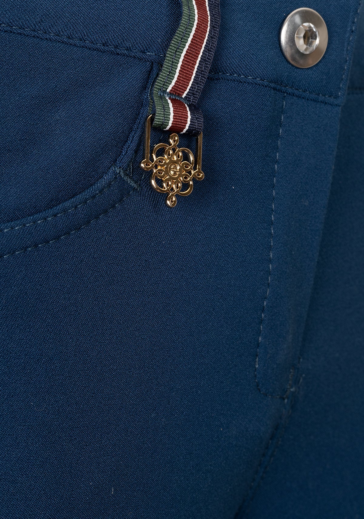 Knee Patch Peacock Blue Breeches