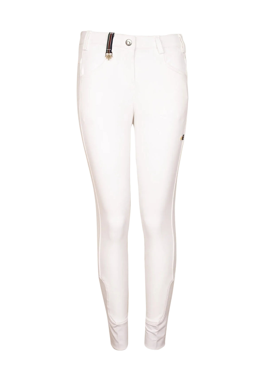 White pants on a white background