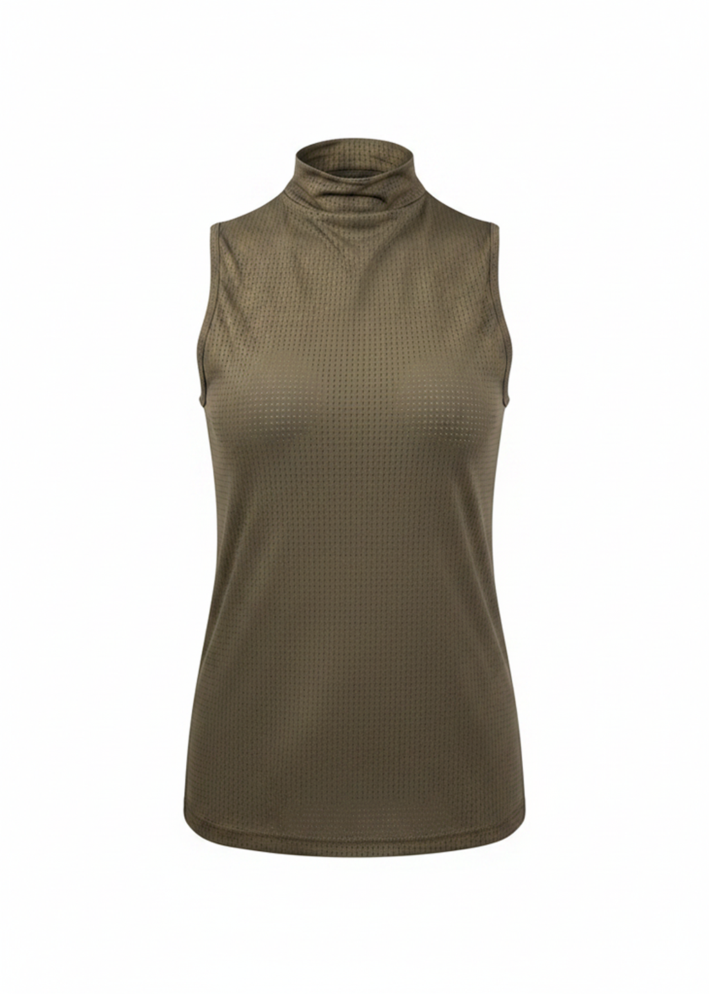Blaire Perforated Turtleneck Tank Top
