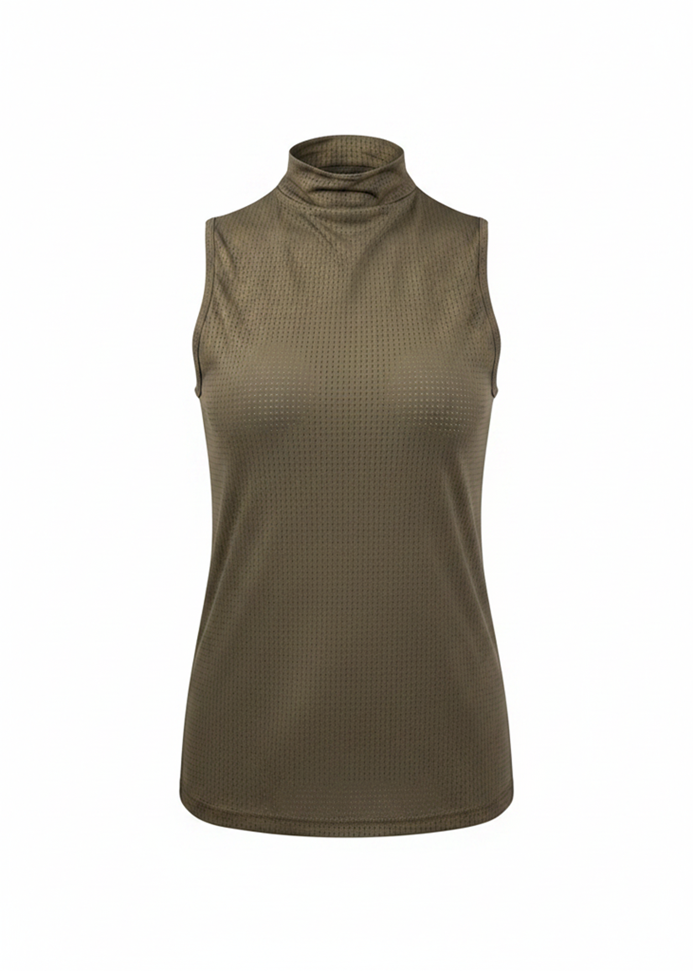 Blaire Perforated Turtleneck Tank Top