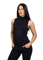 Blaire Perforated Turtleneck Tank Top