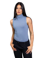 Blaire Perforated Turtleneck Tank Top