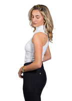 Blaire Perforated Turtleneck Tank Top