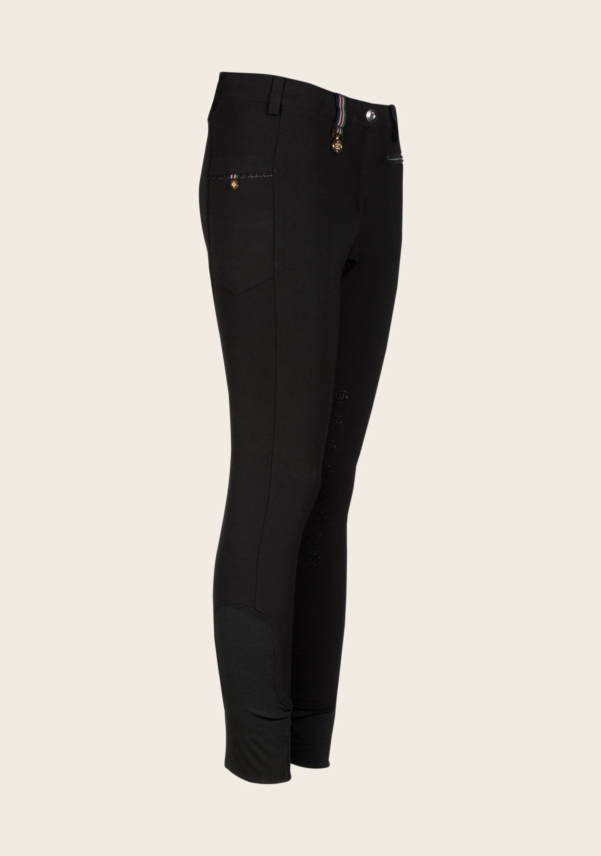 Black Full Seat Bamboo Breeches