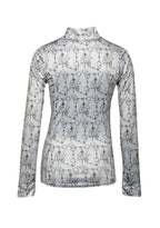 long sleeve athletic top with pattern on a white background