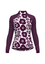 Mulberry Splash Sport Mesh Quarter Zip Sun Shirt