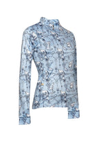 Light blue blouse with horse pattern 