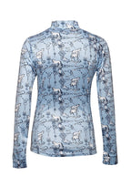 Long-sleeve shirt with horse and rider pattern 