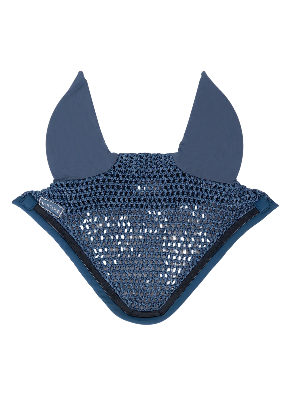 Blue horse hood with ears on a white background