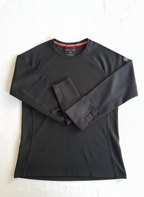 Black long-sleeve shirt on a white background
