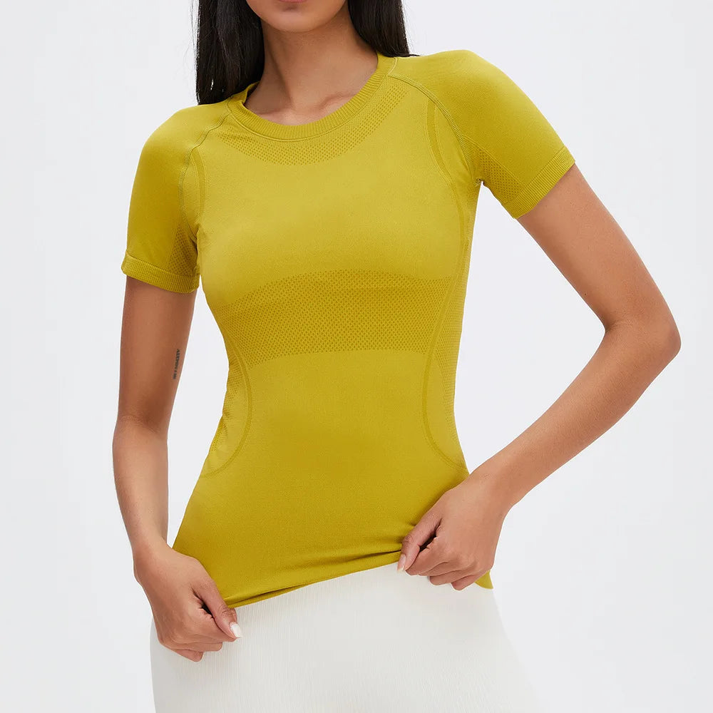 Mesh Vetement De Sport Crew Neck Shirt