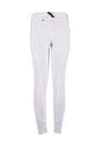 White pants with a belt on a white background