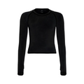 Black long-sleeve shirt on a white background
