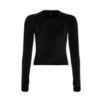 Black long-sleeve shirt on a white background