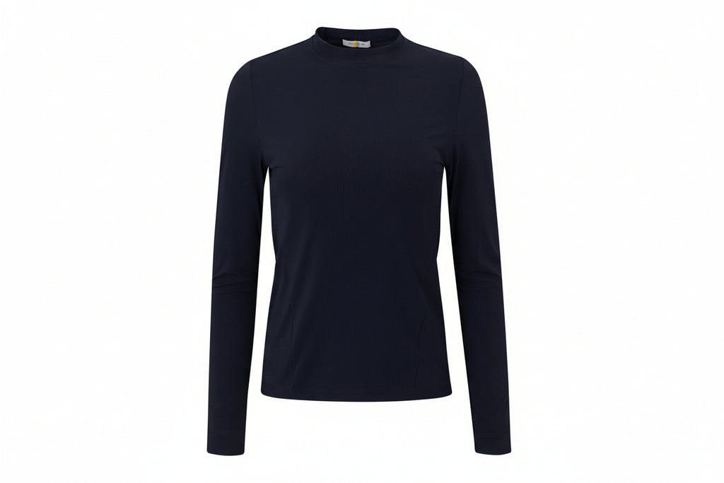 black long-sleeve shirt on a white background