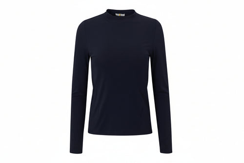 black long-sleeve shirt on a white background