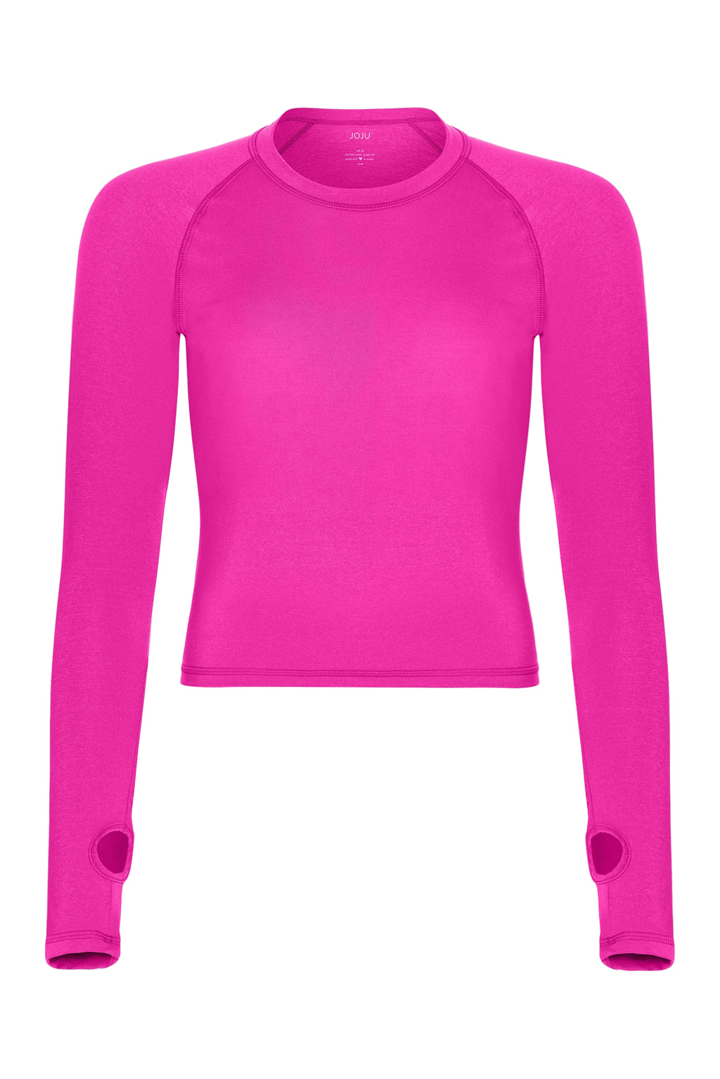 Pink long-sleeve shirt on a white background