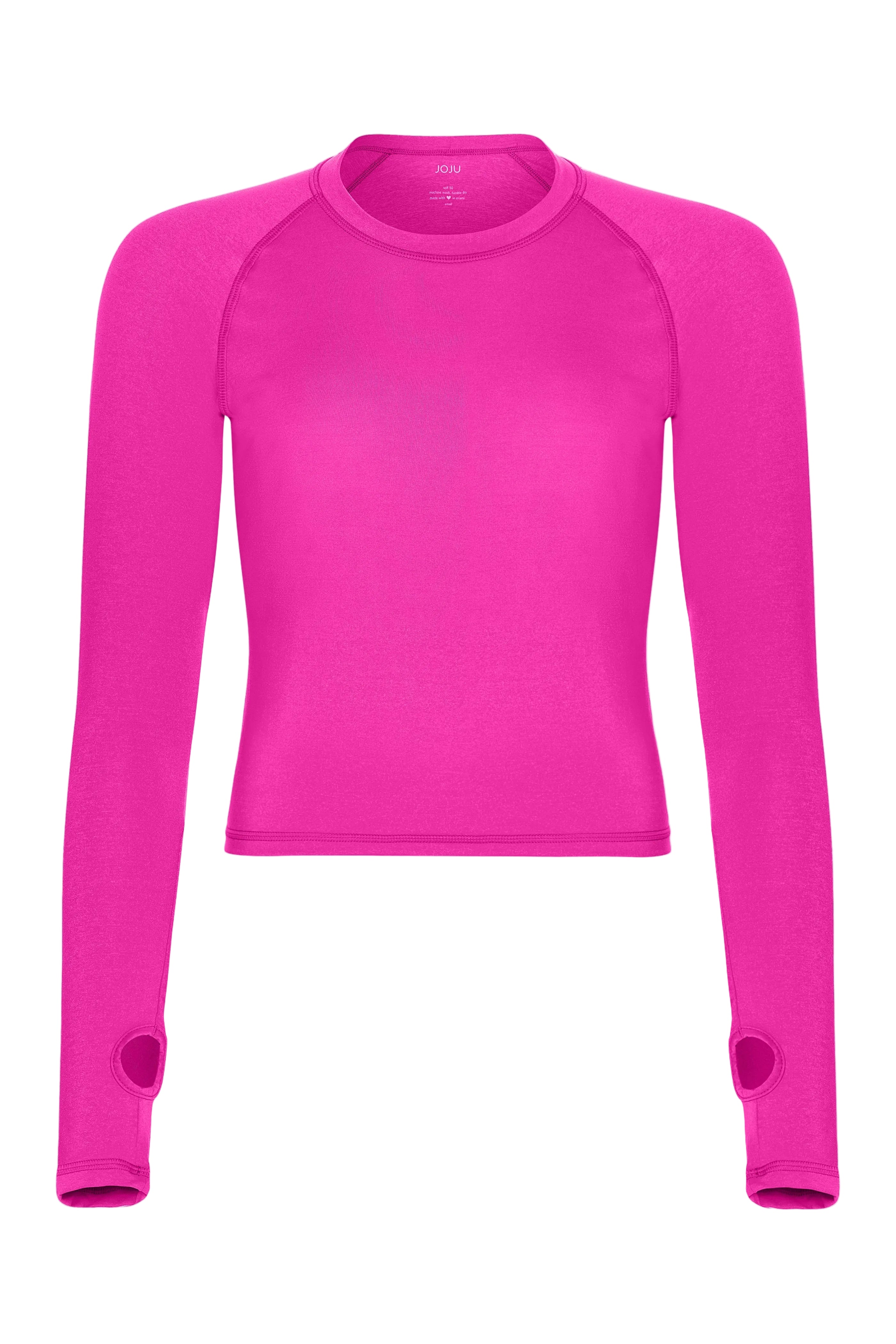 Pink long-sleeve shirt on a white background