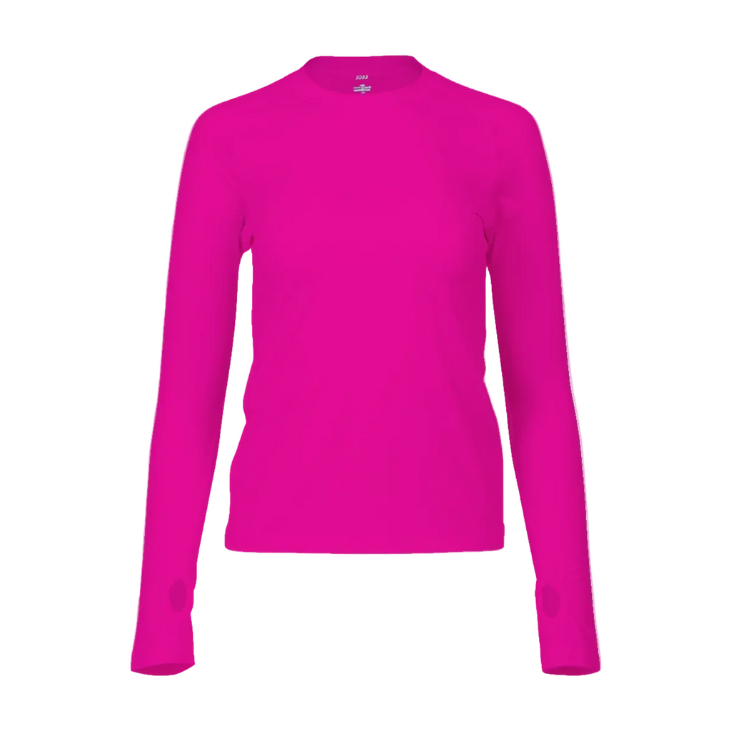 Pink long-sleeve shirt on a gray background