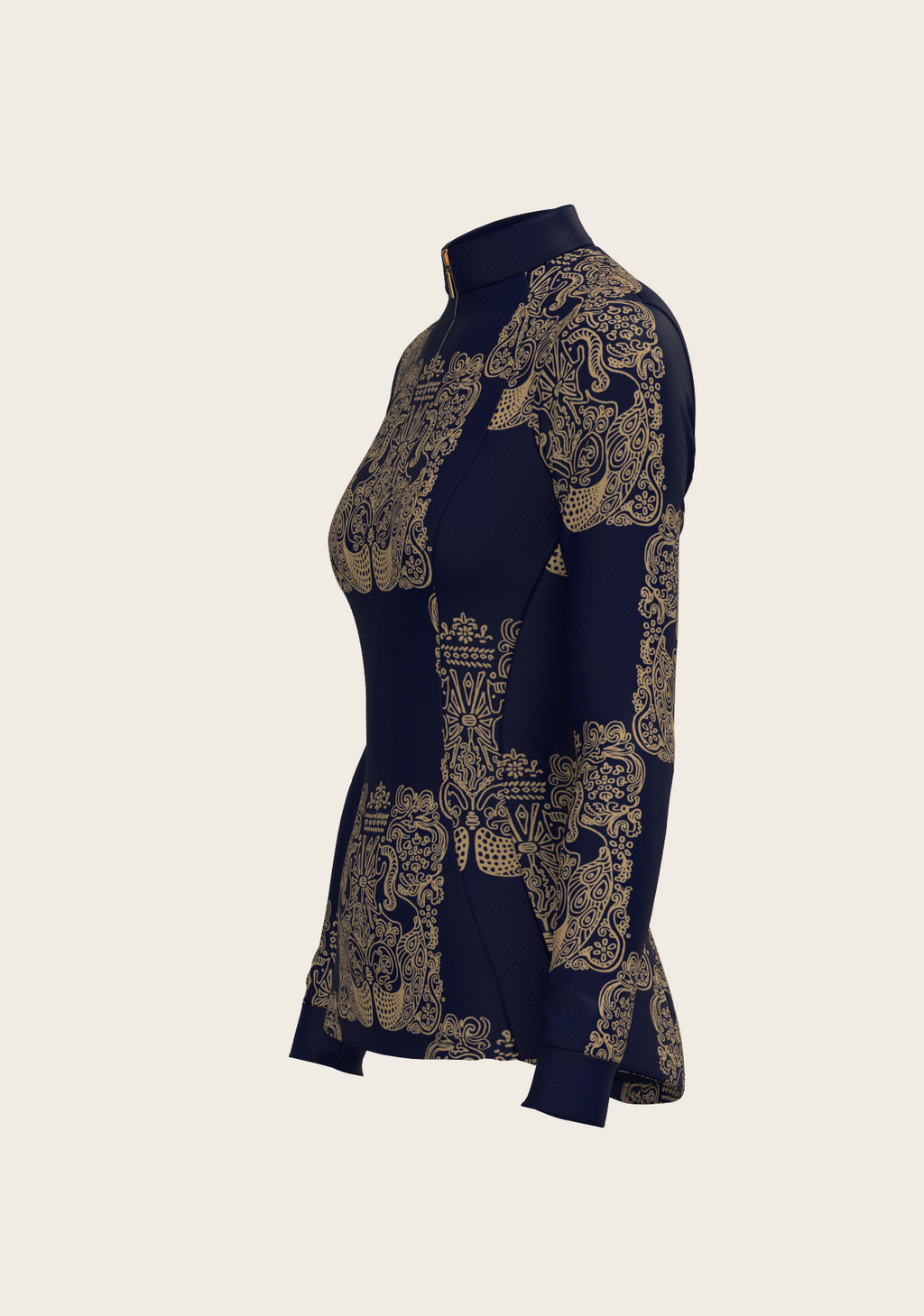 Mermaid Horses Quarter Zip Sun Shirt