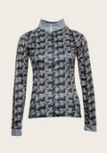 Running Horses Navy Quarter Zip Sun Shirt