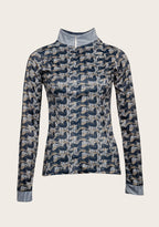 Running Horses Navy Quarter Zip Sun Shirt
