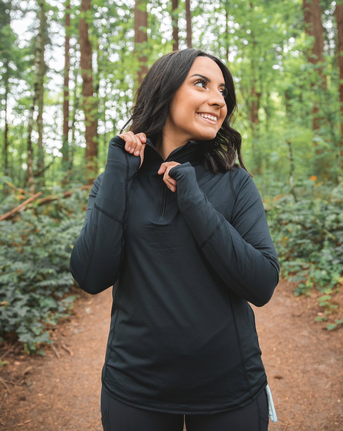 Mock Zip Top Relaxed