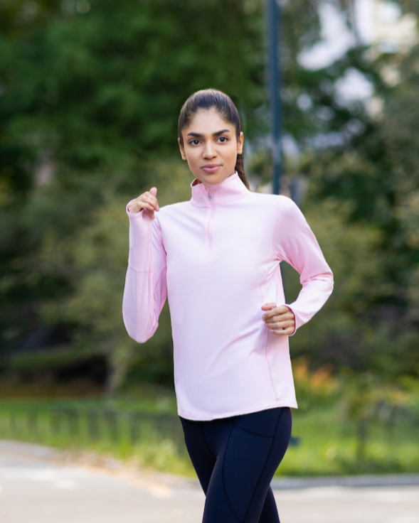 Mock Zip Top Relaxed