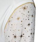 Baby outfit with star pattern on a white background