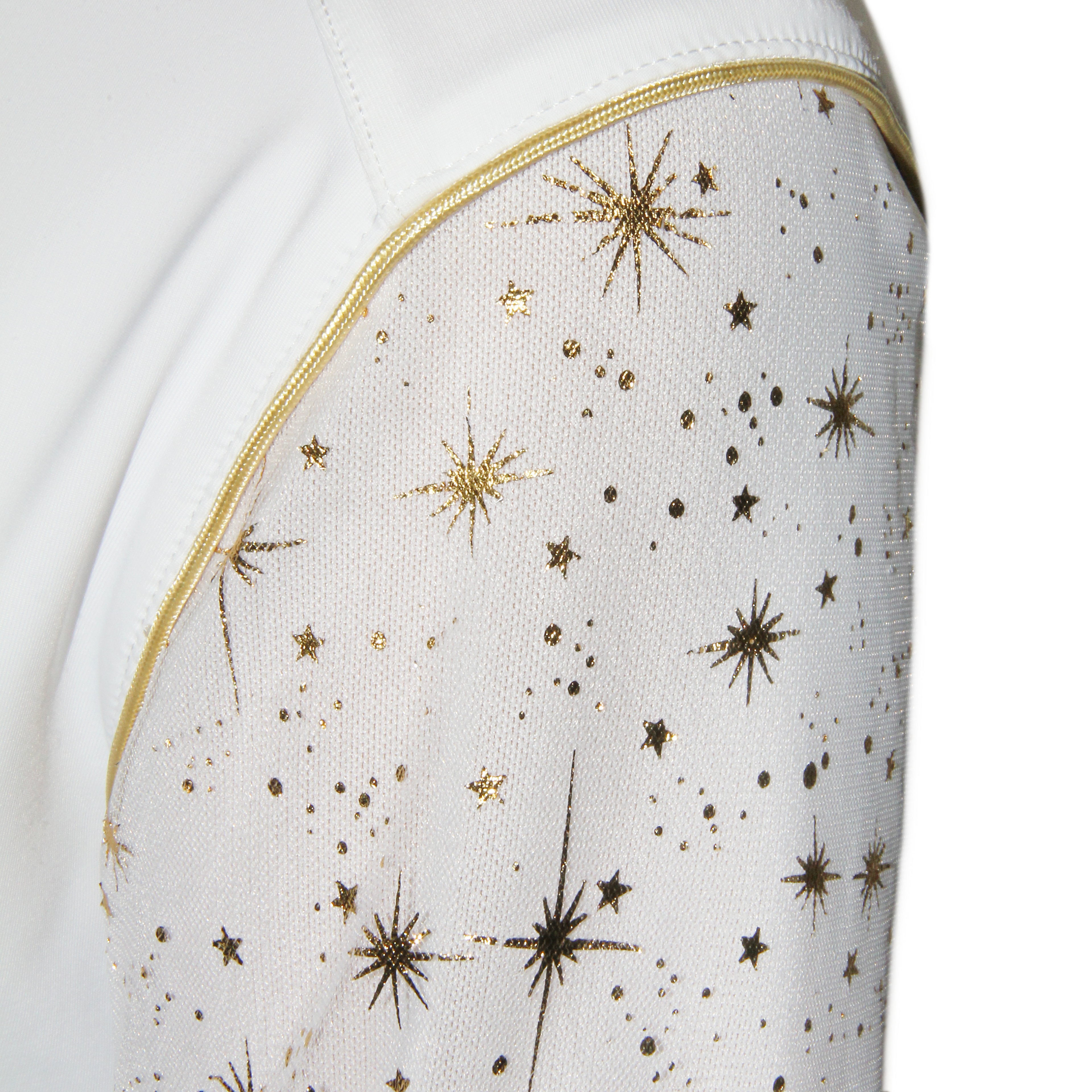 Baby outfit with star pattern on a white background