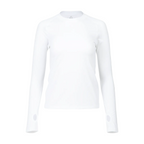 White long-sleeve shirt on a light gray background