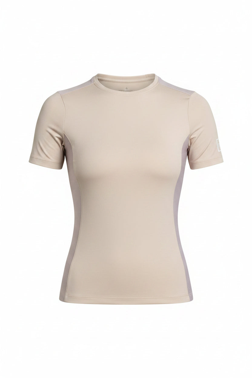 a beige athletic tops