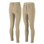 Pair of beige riding pants on a white background