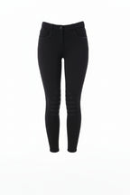 Black riding leggings on a white background