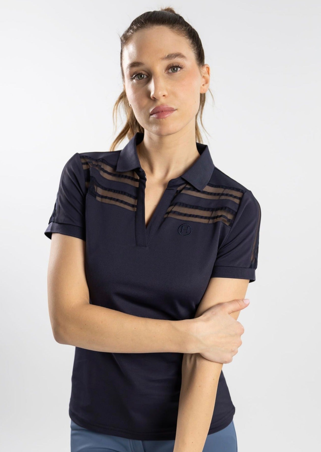 Punch Mesh Short Sleeve Polo