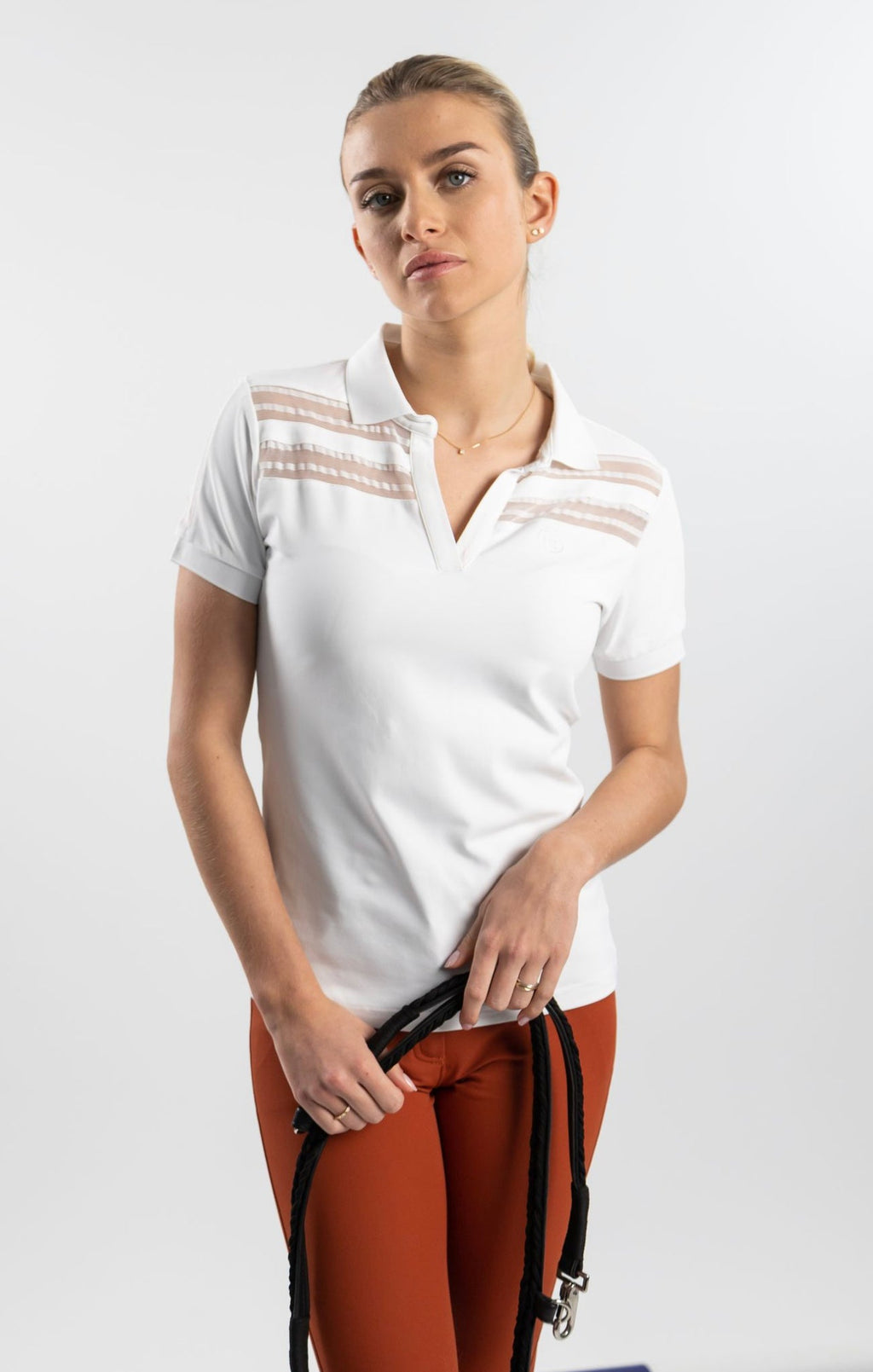 Punch Mesh Short Sleeve Polo