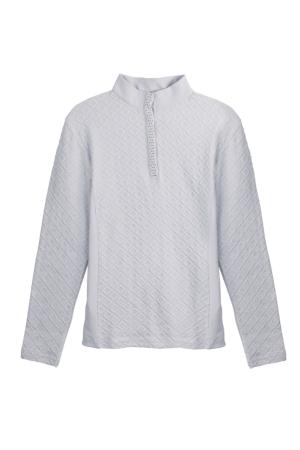 Light gray long-sleeve shirt on a white background